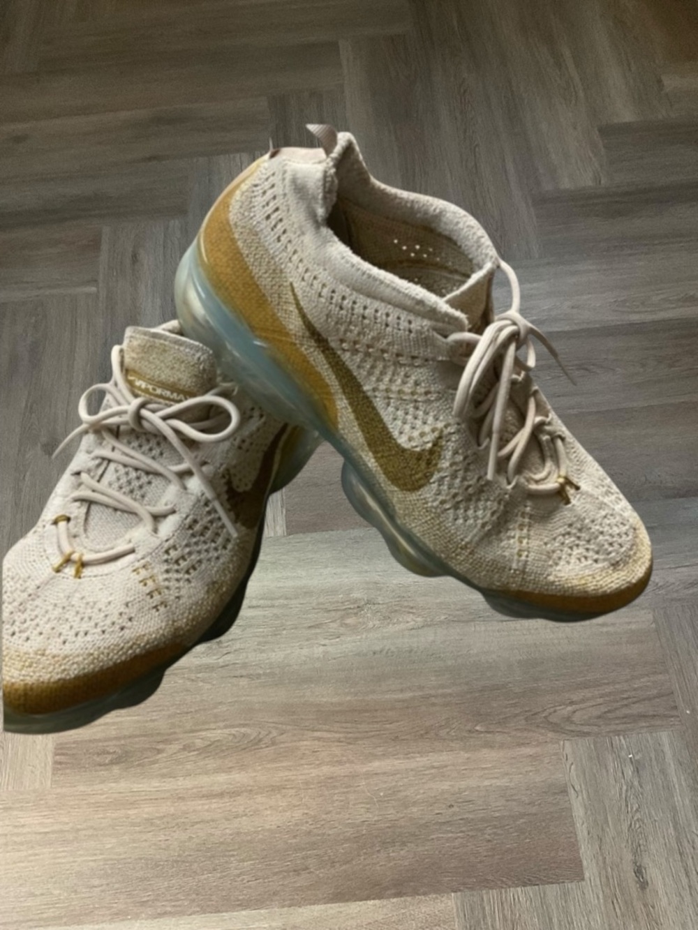 Nike Air VaporMax 2023 Flyknit Mens 8.5/ W10 Sand Drift Running Shoes DV1678-100